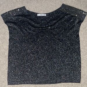 black sparkly top